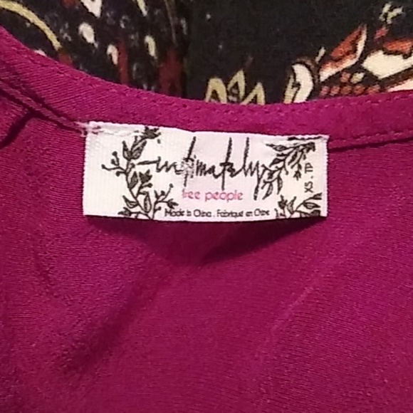 Free People Slinky Boho Plum Camisole Tank Top - Picture 6 of 6